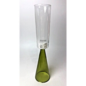 One Clear & Green Viterbo Champagne Flute By Zodax Borosilicate Los Angeles CA